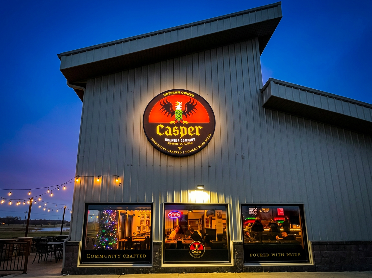 Casper Brewing Co. — Lighted sign